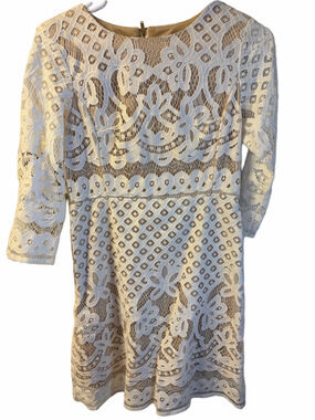 danny & nicole sleeveless floral lace fit & flare dress Danny & Nicole Women's Black Floral Lace Fit & Flare Knee Dress Sleeveless  14
